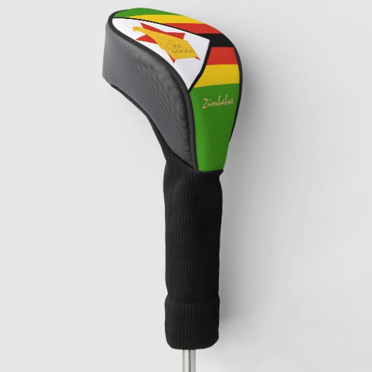 Golf Zimbabwe & Zimbabwe Vlag / Golfclubs Hoesjes Golfheadcover (Schuin)