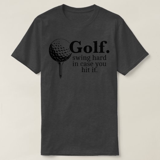 Golf zingt hard in Hoesje. T-shirt (Design voorkant)
