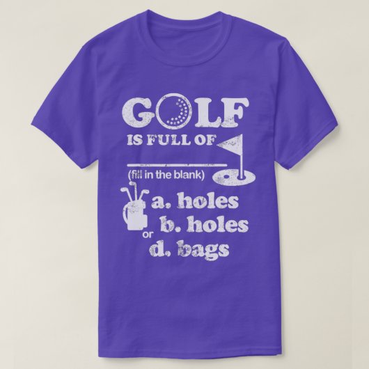 Golf zit vol met een schitterend glas t-shirt (Design voorkant)