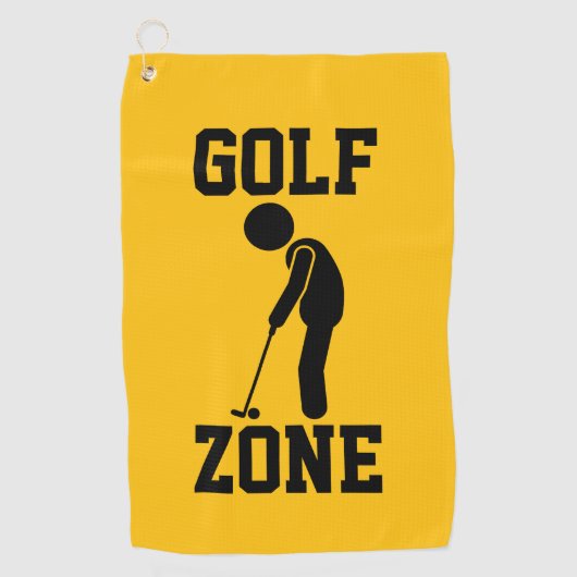 Golf Zone - Grappige Golf Golfhanddoek (Voorkant)