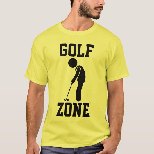 Golf Zone - Grappige Golf T-shirt (Voorkant)