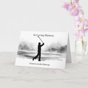 Golf Zwart en Wit Golf Condoleancekaart Sorry Kaart