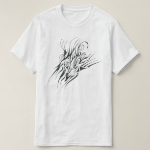 Golf Zwarte Witte Abstracte Stam Tattookunst T-shirt