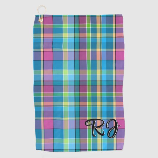 Golfaccessoire Handsome Plaid Gepersonaliseerd Golfhanddoek (Voorkant)