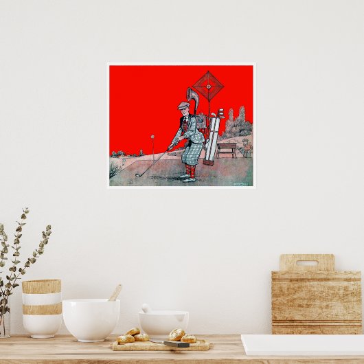 Golfafdrukken Poster (Keuken)