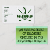 GOLFAHOLISCHE VISITEKAARTJES (Voorkant / Achterkant)