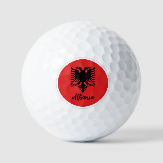 GolfAlbanië en Albanese vlag/Golfbal Golfballen (Voorkant)
