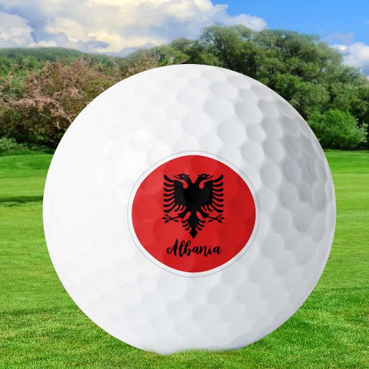 GolfAlbanië en Albanese vlag/Golfbal Golfballen