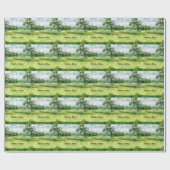 Golfbaan aquarel  cadeaupapier (Vlak)