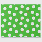 Golfbaan Ballen en T - shirts Patroon Cadeaupapier (Vlak)