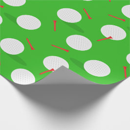 Golfbaan Ballen en T - shirts Patroon Cadeaupapier