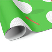 Golfbaan Ballen en T - shirts Patroon Cadeaupapier (Rol Hoek)
