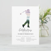 Golfbaan begrafenis kaart (Staand voorkant)