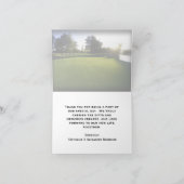 Golfbaan bij het ochtendgloren bedankkaart (Binnen)