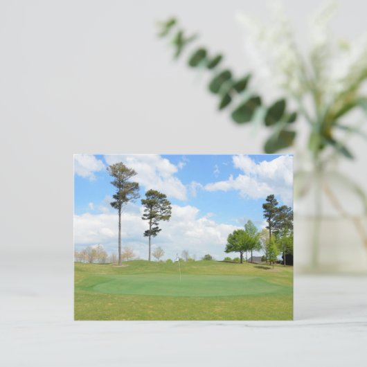 Golfbaan Briefkaart (Staand voorkant)