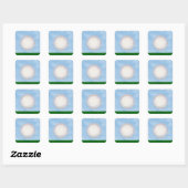 Golfbaan Chip Shot Sport Vierkante Sticker (Vel)