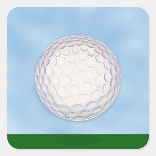Golfbaan Chip Shot Sport Vierkante Sticker (Voorkant)