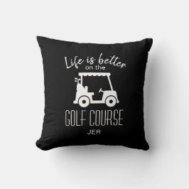 Golfbaan Citaat Golfer Leven Is Beter Zwart Kussen