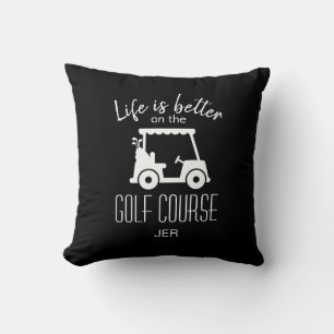 Golfbaan Citaat Golfer Leven Is Beter Zwart Kussen