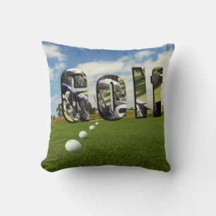 Golfbaan en logo, kussen