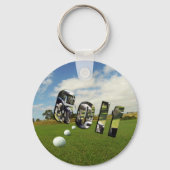 Golfbaan en logo, sleutelhanger (Voorkant)