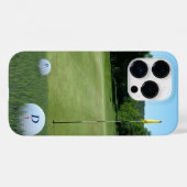 Golfbaan Foto Golfer Fairway Monogrammed Ball Case-Mate iPhone Case (Achterkant (horizontaal))