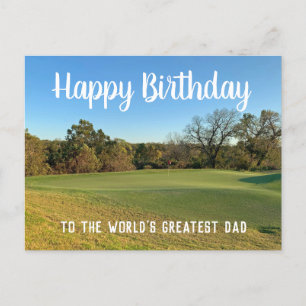 Golfbaan Foto Op Maat Gelukkige Verjaardag Papa Briefkaart