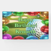 Golfbaan Gelukkige Verjaardag aangepaste Vinyl Spandoek (Horizontaal)