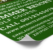 Golfbaan, GoIf les Adverteren Poster (Hoek)