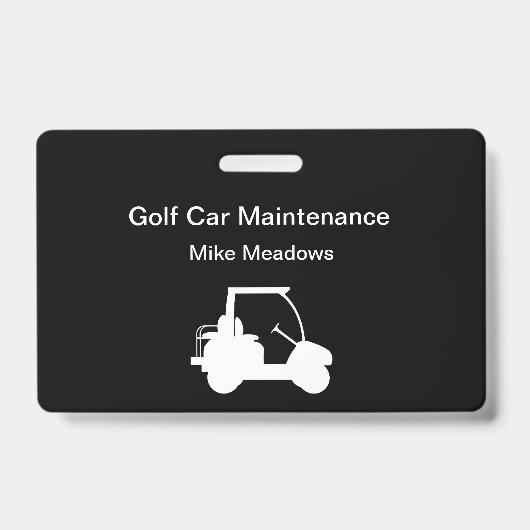 Golfbaan Golfkar Onderhoudsteam Naambadges Badge (Voorzijde)