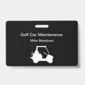 Golfbaan Golfkar Onderhoudsteam Naambadges Badge (Achterkant)