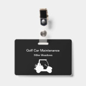 Golfbaan Golfkar Onderhoudsteam Naambadges Badge (Voorzijde met clip)