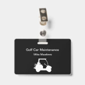 Golfbaan Golfkar Onderhoudsteam Naambadges Badge (Achterkant met clip)