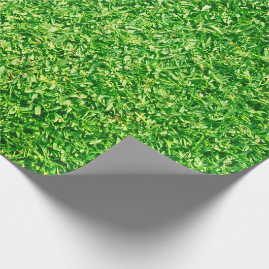 Golfbaan Groen gras achtergrond Cadeaupapier (Hoek)