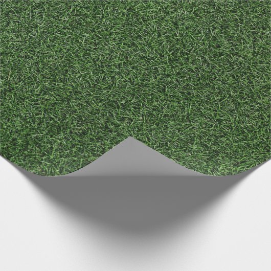 Golfbaan Groen gras achtergrond Cadeaupapier (Hoek)