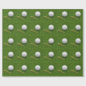 Golfbaan groene gras achtergrond cadeaupapier (Vlak)