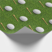 Golfbaan groene gras achtergrond cadeaupapier (Hoek)