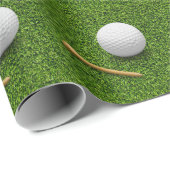 Golfbaan groene gras achtergrond cadeaupapier (Rol Hoek)