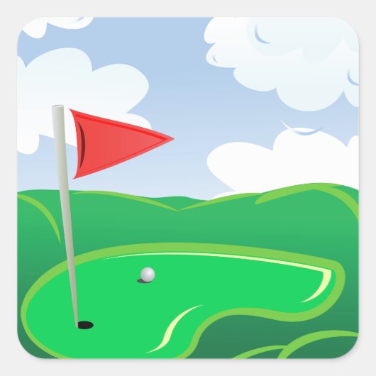 Golfbaan Groene Stickers (Voorkant)