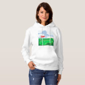 Golfbaan Groene Vrouwen Hoodie (Voorkant volledig)