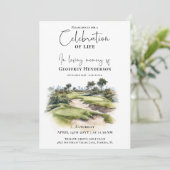 Golfbaan Herdenkingsviering van het Leven Kaart (Staand voorkant)
