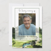 Golfbaan Herdenkingsviering van het Leven Kaart (Achterkant)