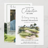 Golfbaan Herdenkingsviering van het Leven Kaart (Voorkant / Achterkant)