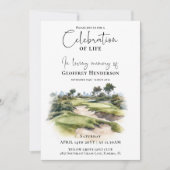 Golfbaan Herdenkingsviering van het Leven Kaart (Voorkant)