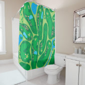 golfbaan in golfbaan groen douchegordijn (In situ)