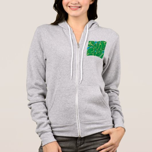 golfbaan in golfbaan groen hoodie (Voorkant)