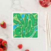 golfbaan in golfbaan groen servet (Insitu)