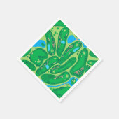 golfbaan in golfbaan groen servet (Hoek)