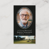 Golfbaan in liefdevolle herinnering Gebed Kaart Contactkaartje (Voorkant)