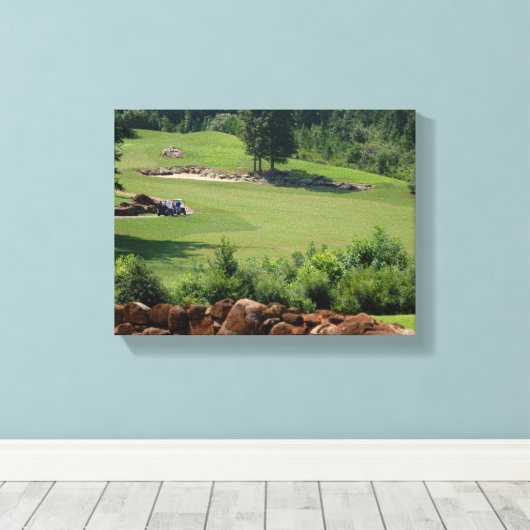 Golfbaan landschap canvas afdruk (Insitu (Houten vloer))